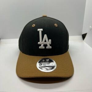 New Era 9Fifty Los Angeles LA Dodgers S/M Black/Khaki Classic Logo Snapback